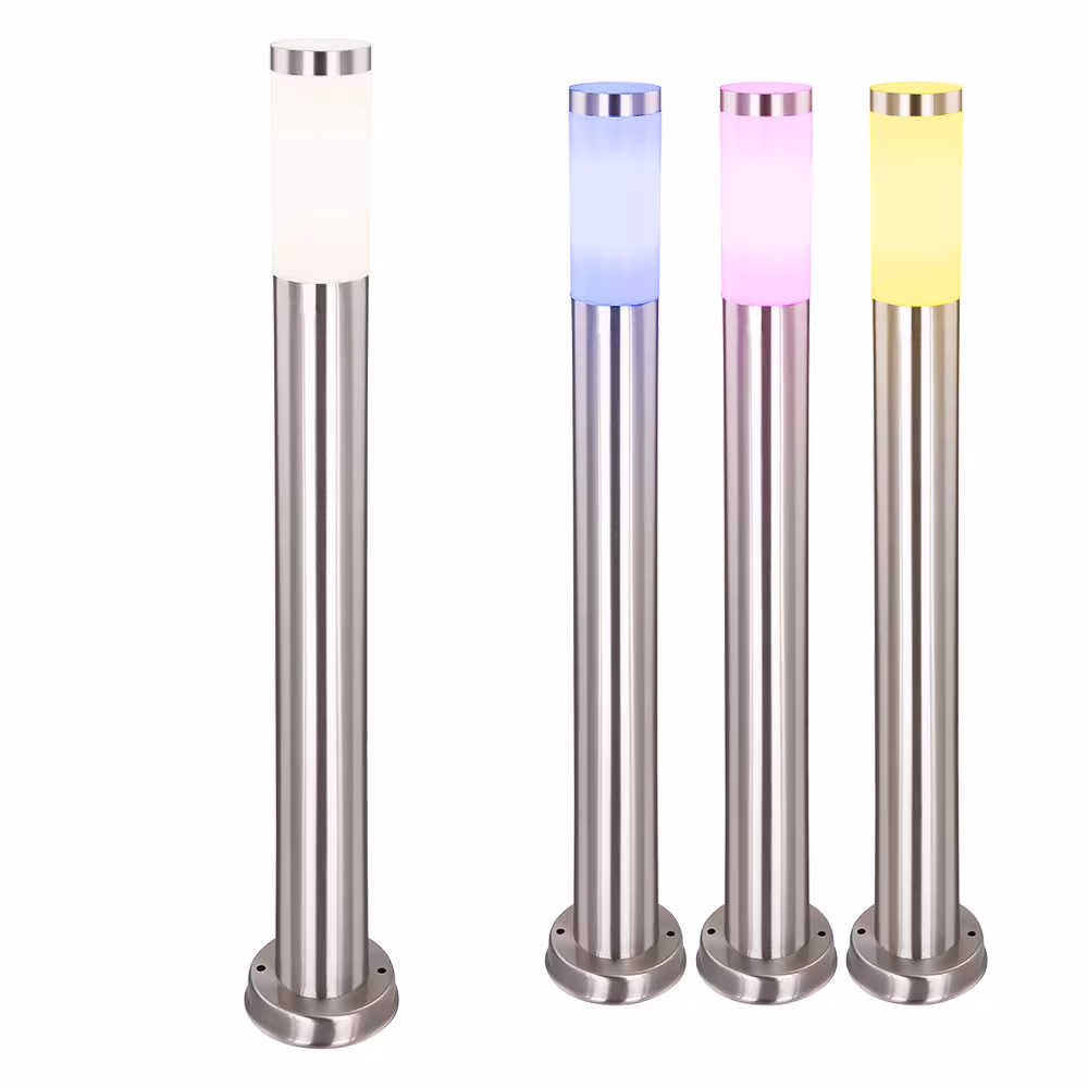 Globo Lighting LED Floor Lamp Boston Stainless Steel Silver