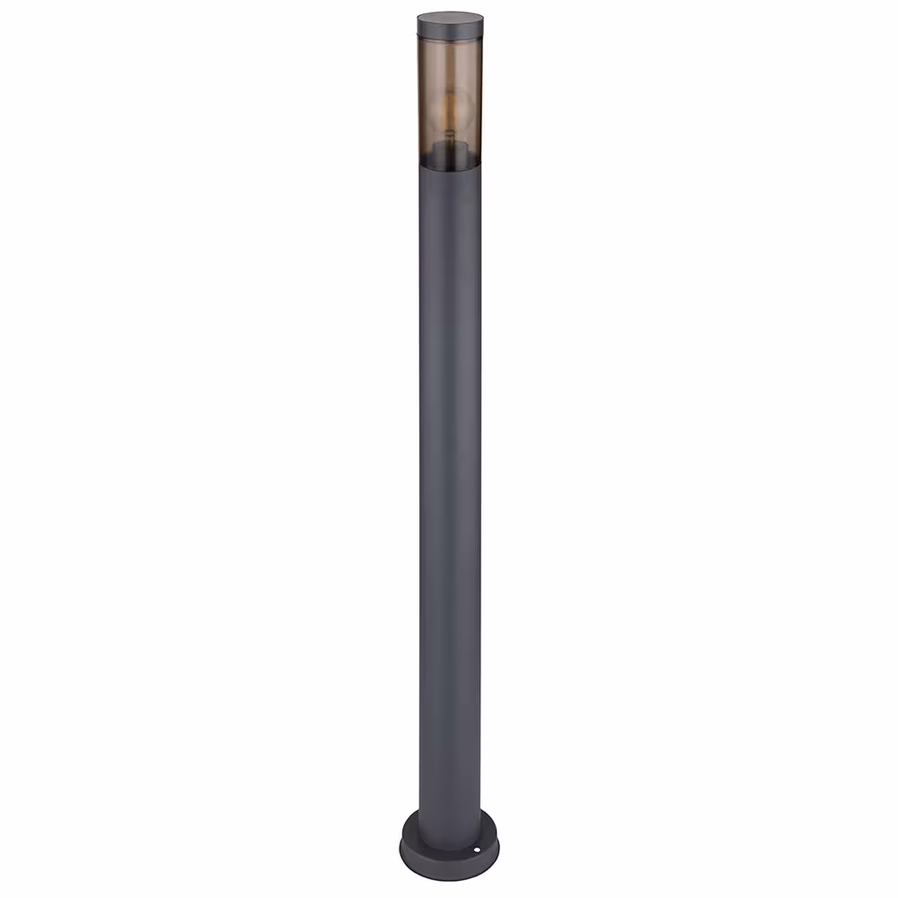 Globo Lighting LED Floor Lamp Boston Grey Stainless Steel, Gray