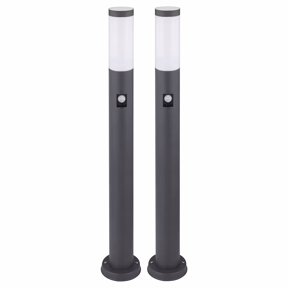 Globo Lighting LED Floor Lamp Stainless Steel Anthracite BOSTON Set of 2