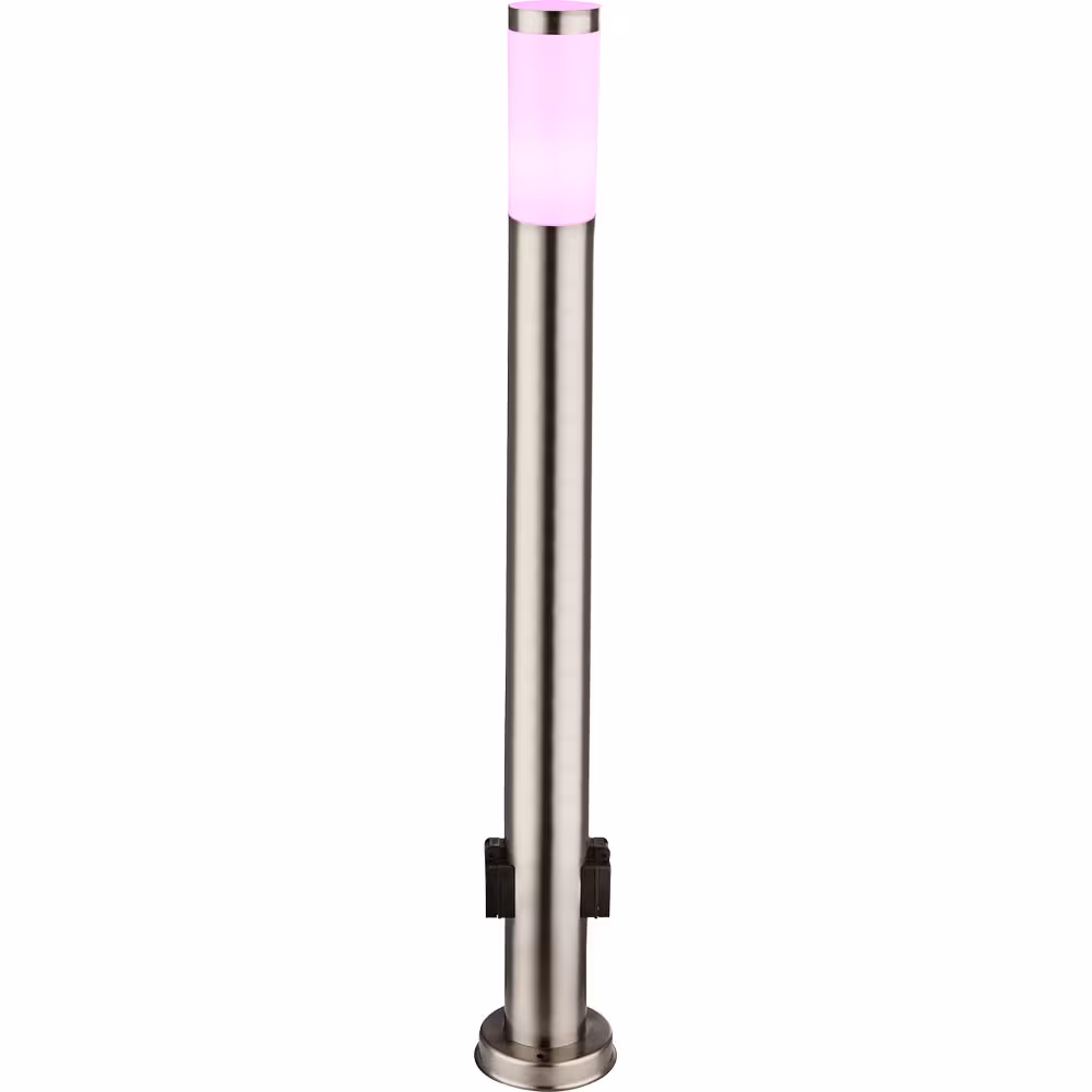 Globo Lighting LED Floor Lamp Silver Opal