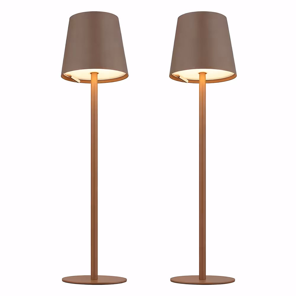 Globo Lighting LED Table Lamp Brown Touch Dimmer Battery