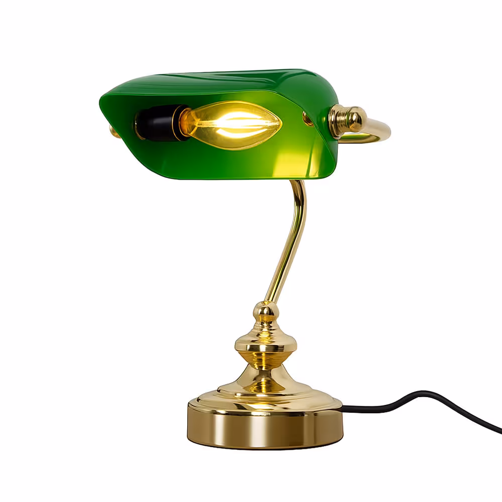 Globo Lighting LED Table Lamp Brass Green