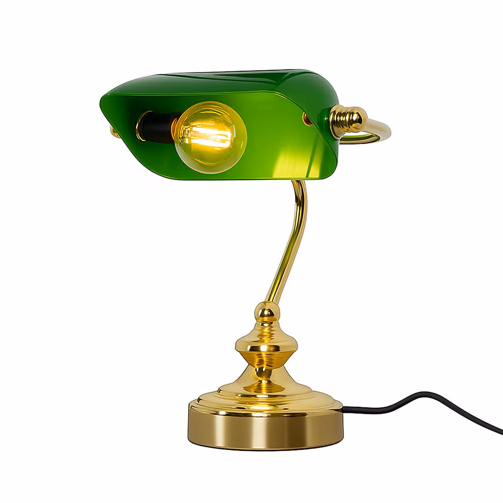 Globo Lighting LED Table Lamp Brass Green