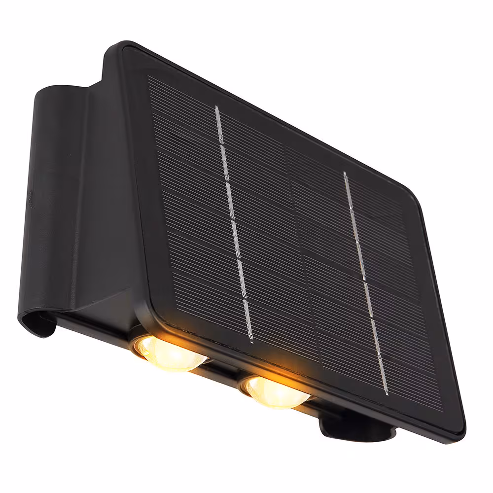 Globo Lighting LED Wall Lamp Solar Light Black Plastic