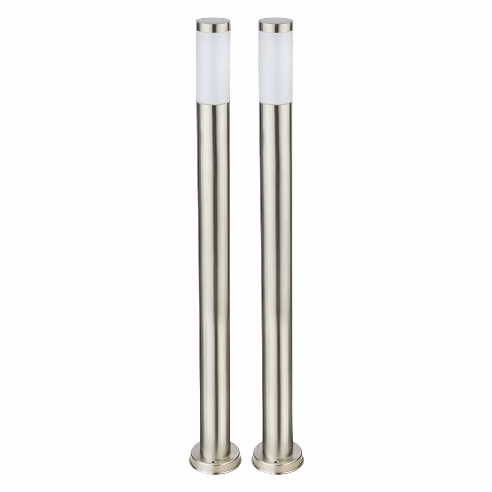 Globo Lighting LED Pathway Light Boston Stainless Steel Silver
