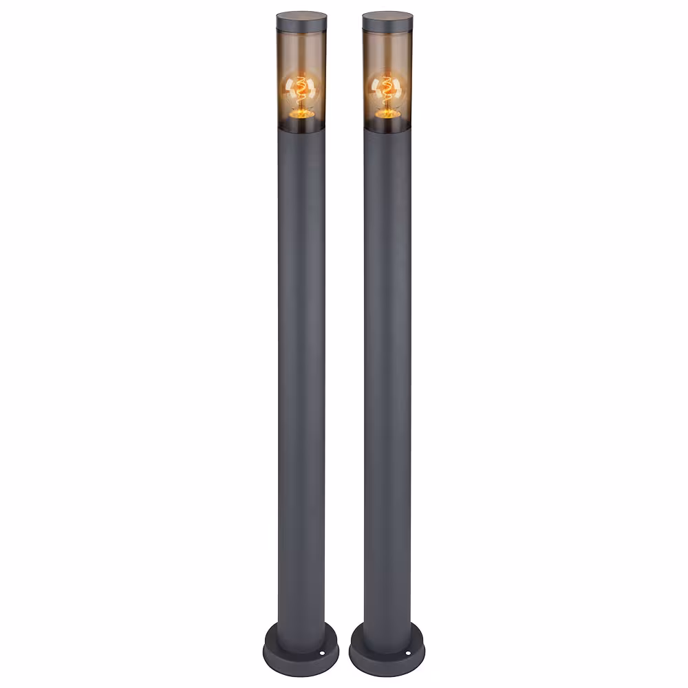 Globo Lighting Floor Lamp Stainless Steel Plastic Anthracite Set of 2