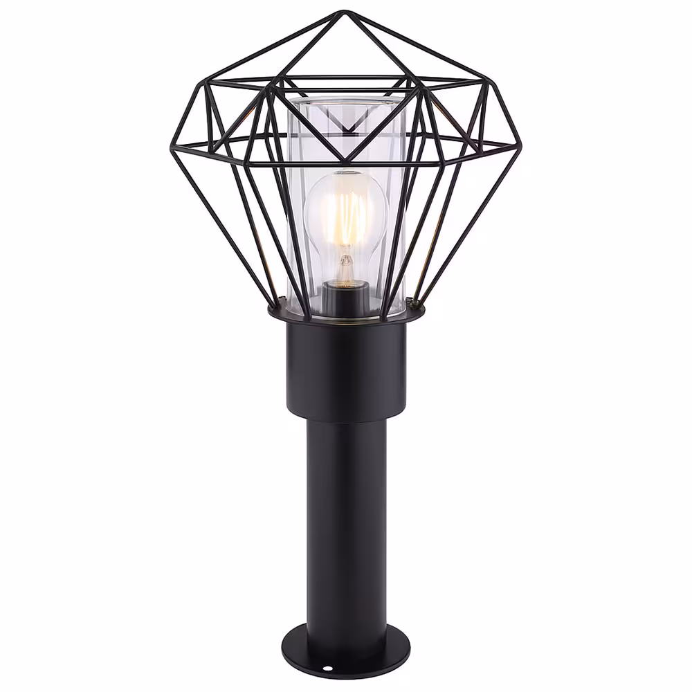 Globo Lighting Horace Pathway Light, Stainless Steel, Black