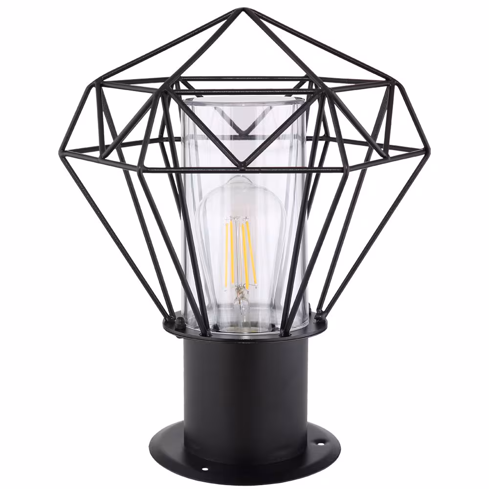 Globo Lighting HORACE path light, black grid shade