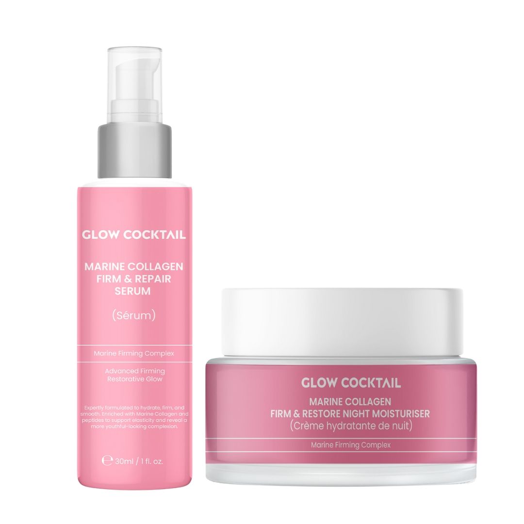 Glow Cocktail Marine Collagen Repair + Restore Night Set