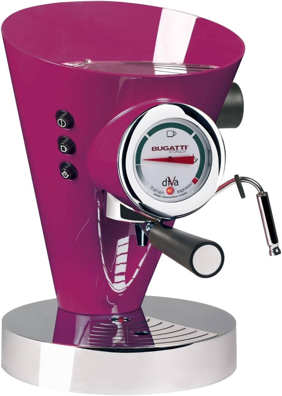 Bugatti Diva Espresso Machine, 1.0 Liter, 950 Watt, 15 Bar, Lilac