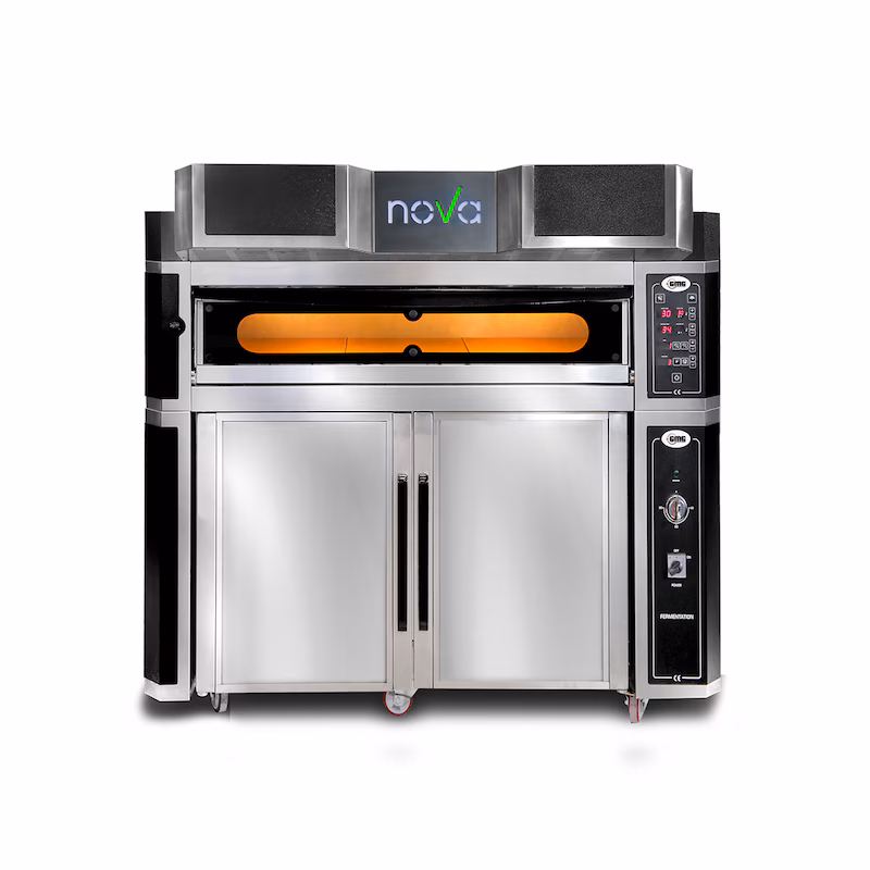 GMG - Pizza oven incl. hood & proofing cabinet - Internal insulation made of rock wool & solid firebrick | 1x 8.0 kW 400V