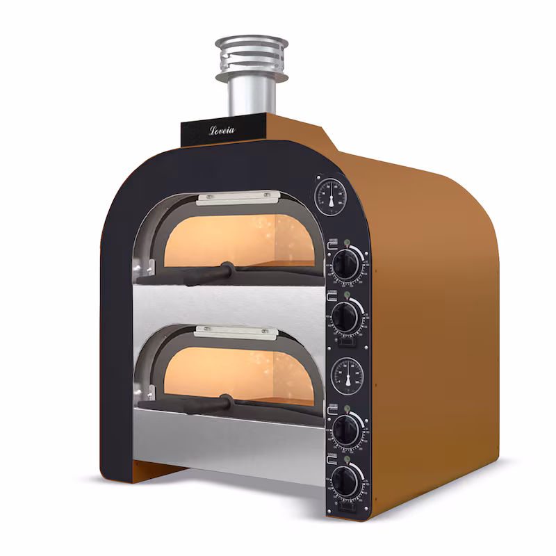 GMG - Electric Pizza Oven PF4040 DR - 1+1 Ø39cm | 7 kW, 3NAC | 400V - Stainless Steel 2 Baking Chambers