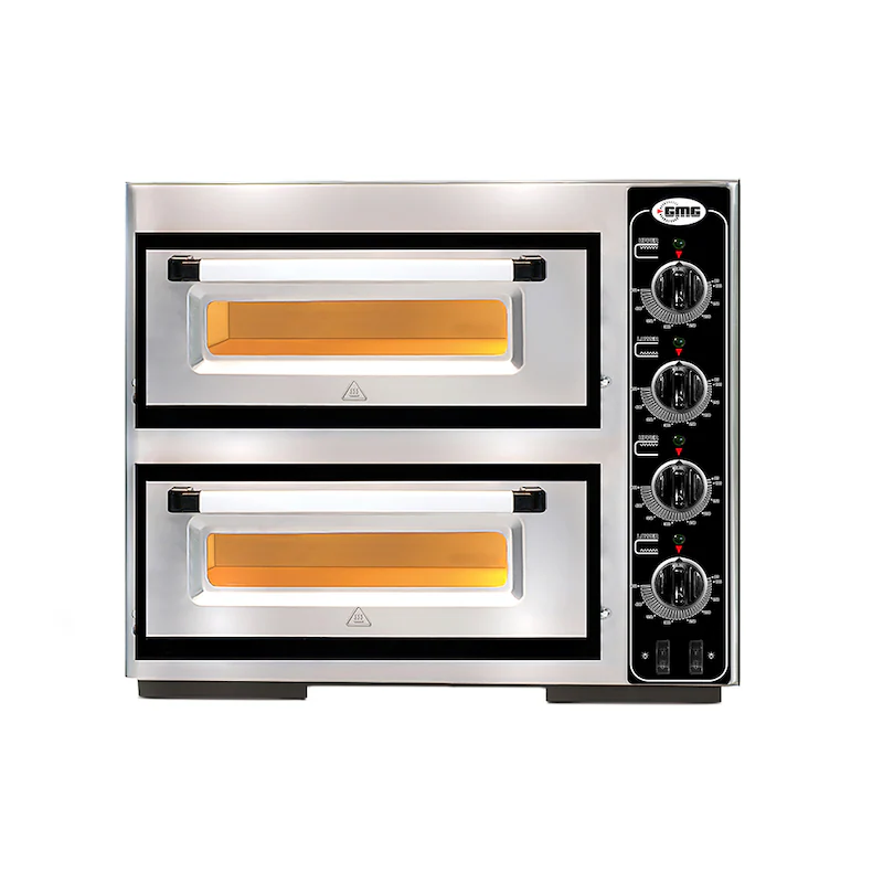 GMG - Electric Pizza Oven PF5050 DE4 - Ø25cm | 8 kW | 400V - Stainless Steel, 2 Baking Chambers