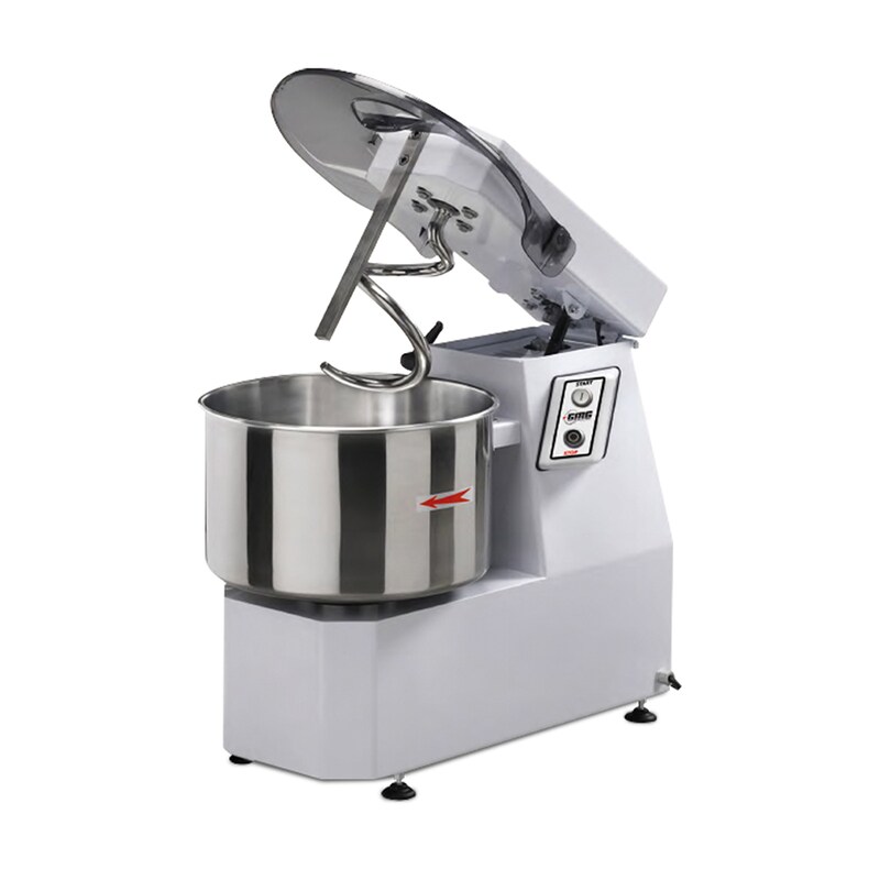 GMG - Dough Kneading Machine 42Lt. / 38Kg 400V - Liftable Head and Fixed Bowl - Two-Phase Speed