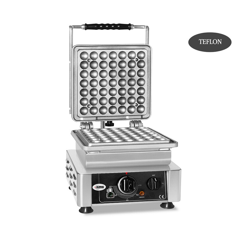 GMG - Lokmia-S Waffle Iron - 1x (49 x 3cm Ø x 1.4cm/2.8cm) - Interchangeable baking plate & easy assembly - 50° to 300°C - Easy cleaning