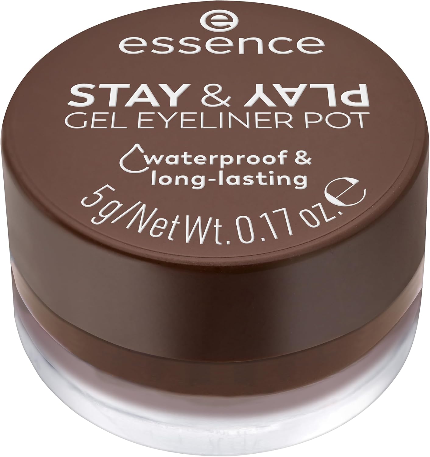 essence cosmetics Essence Stay & Play Gel Eyeliner Pot No. 02, Long-Lasting, Highly Pigmented, Smudge-Resistant, Color-Intensive, Matt, Vegan, Waterproof, No Microplastic Particles, Nanoparticles Free, Pack of 1 (5 g)