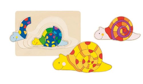 Goki 4 Layer Wooden Snail Puzzle