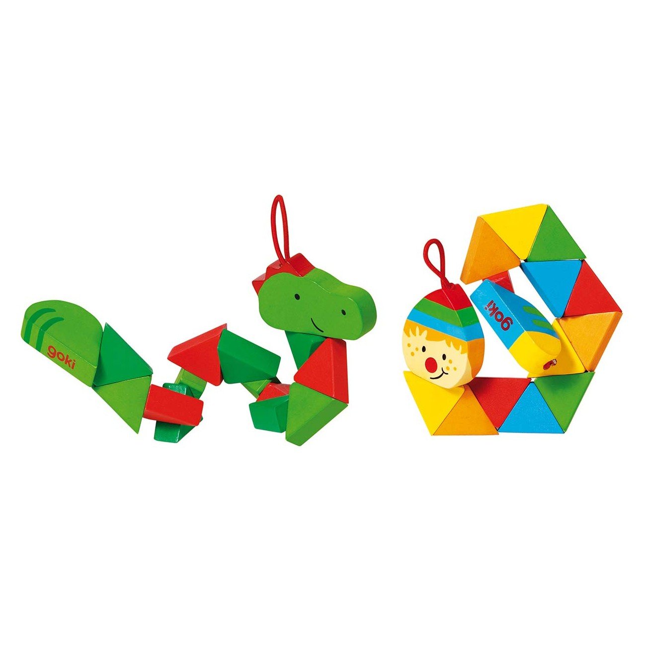 Goki 4013594575638 Pocket Puzzle Crocodile And Clown