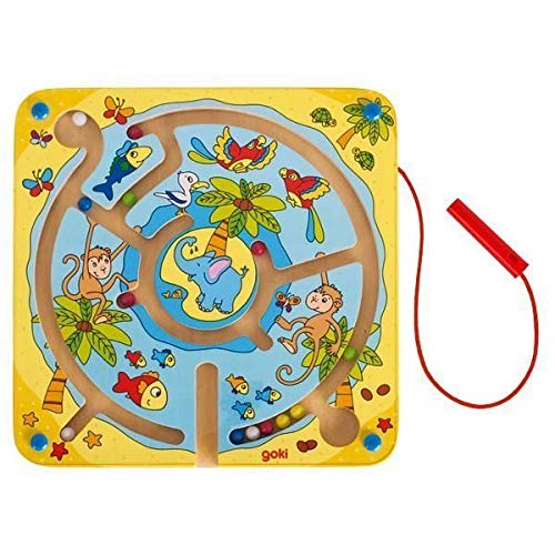 Goki 53818 Island Wooden Magnetic Labyrinth