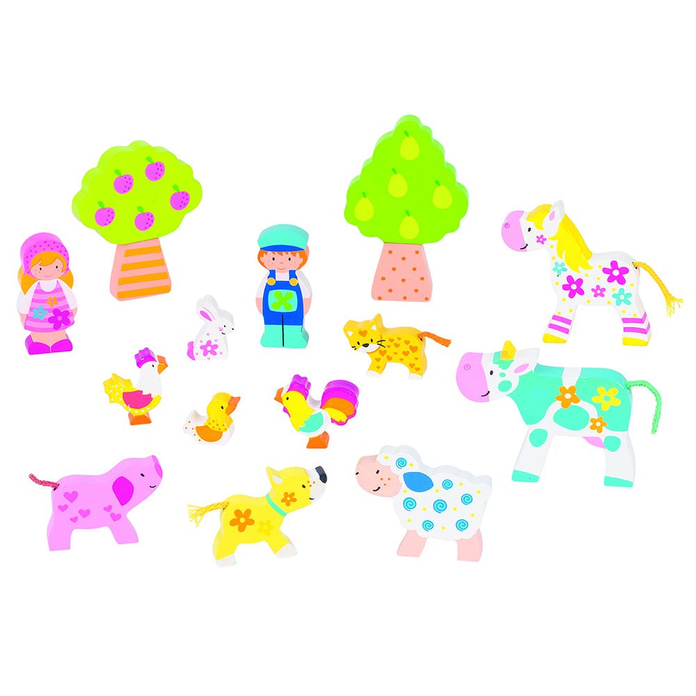 Goki 53834 Susibelle Kollektion Farm Figures