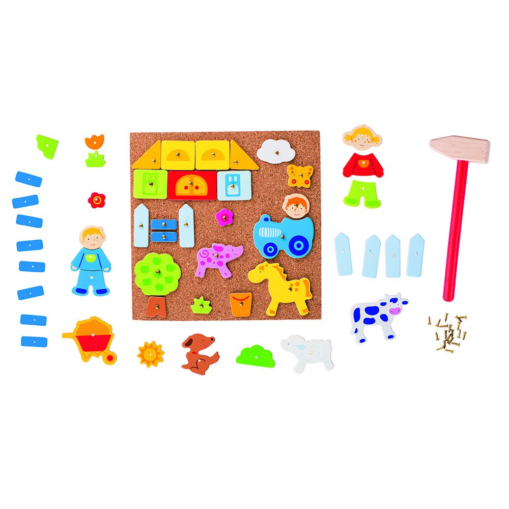 Goki 58555 Farm Knocking Game