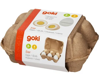 goki eggs in egg carton, 6 pieces