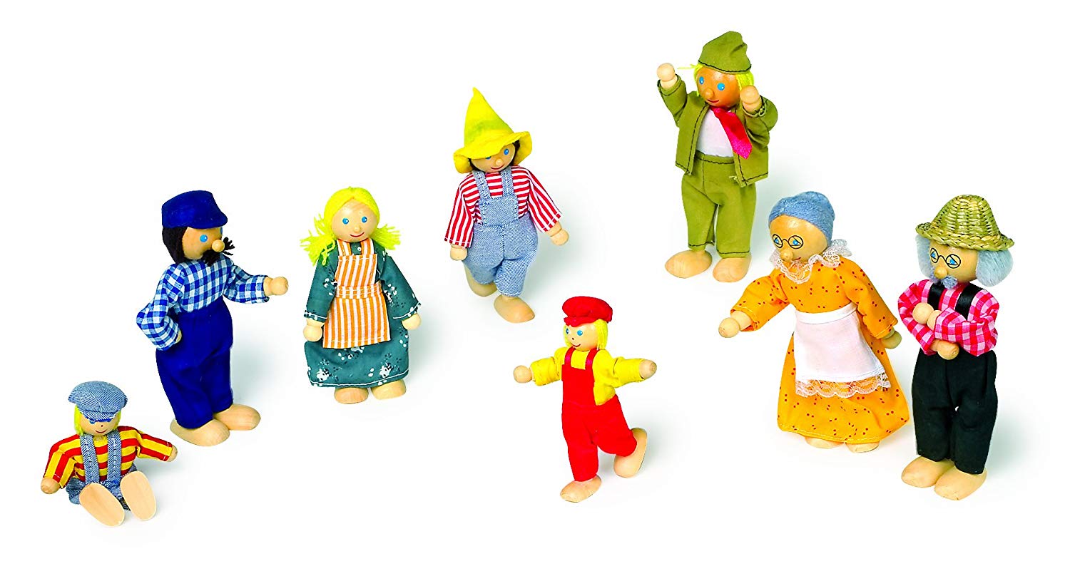 Goki Flexible Puppets Farmer Family Ii