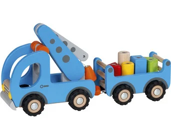 goki wooden vehicle “crane truck with trailer”