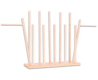 goki wooden stand for 12 hand puppets