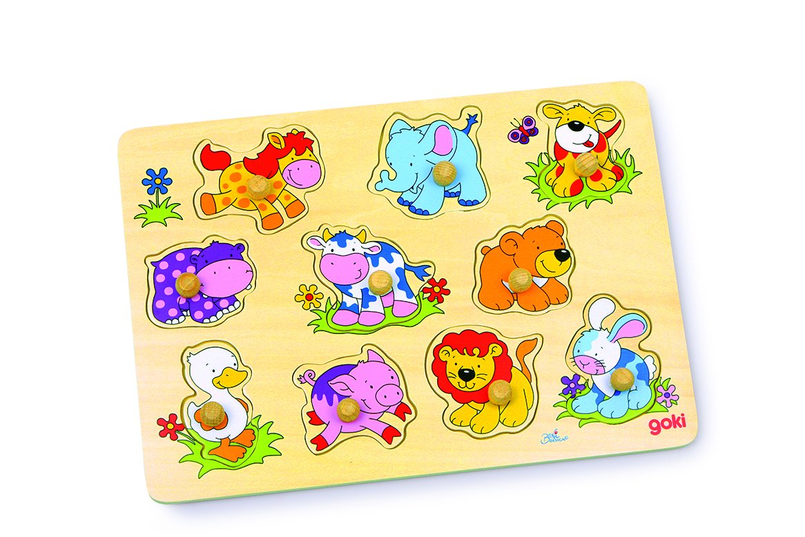 Goki Lift Out Puzzle Baby Animals Ii
