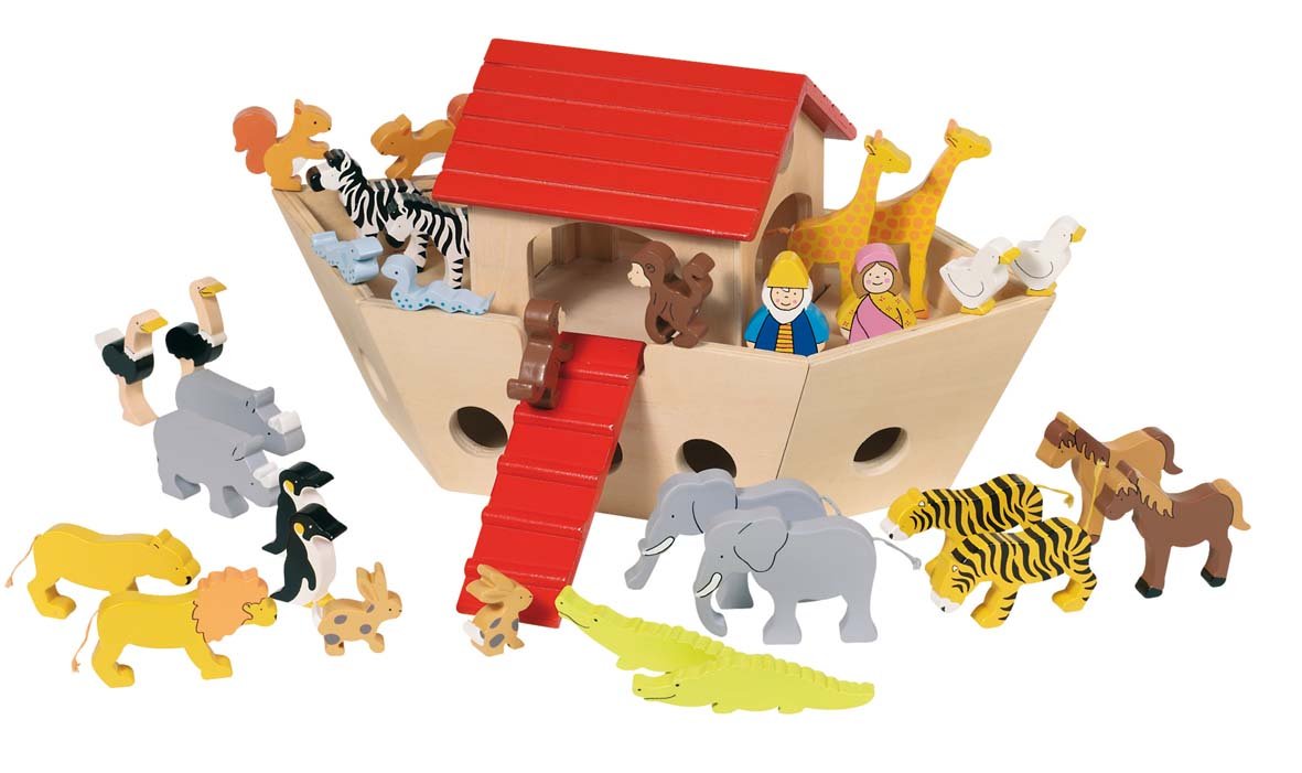Goki Wooden Noahs Ark Set