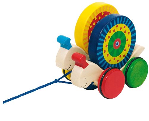 Goki Wooden Pull Along Snails