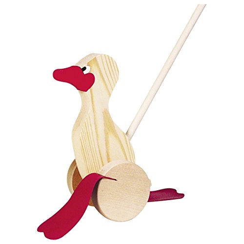 Goki Wooden Push Along Duck