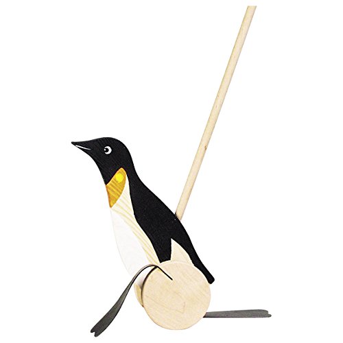 Goki Wooden Push Along Penguin