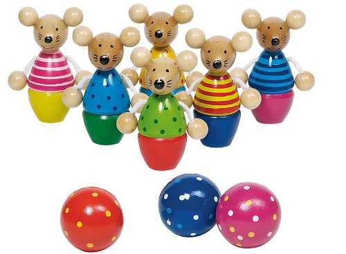 Goki Wooden Speedy Skittle Mice