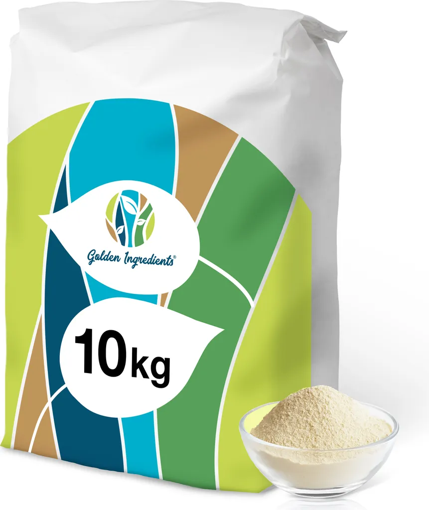 Golden Peanut Golden Ingredients Wheat Gluten 10 kg - Wheat Protein, Seitan, Wheat Protein, Vegan, Meat Substitute Baking, Cooking