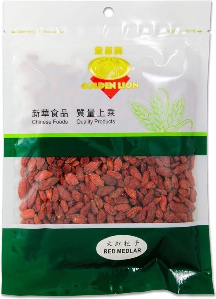 Golden Lion Dried Goji Berries 150g | Buckthorn fruit, wolfberry, goji berry | Red Medlar