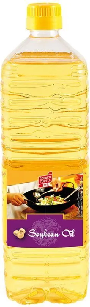 Golden Turtle Soybean Oil 1L | Soybean oil for frying, baking and deep-frying | Soybean oil 1000 ml