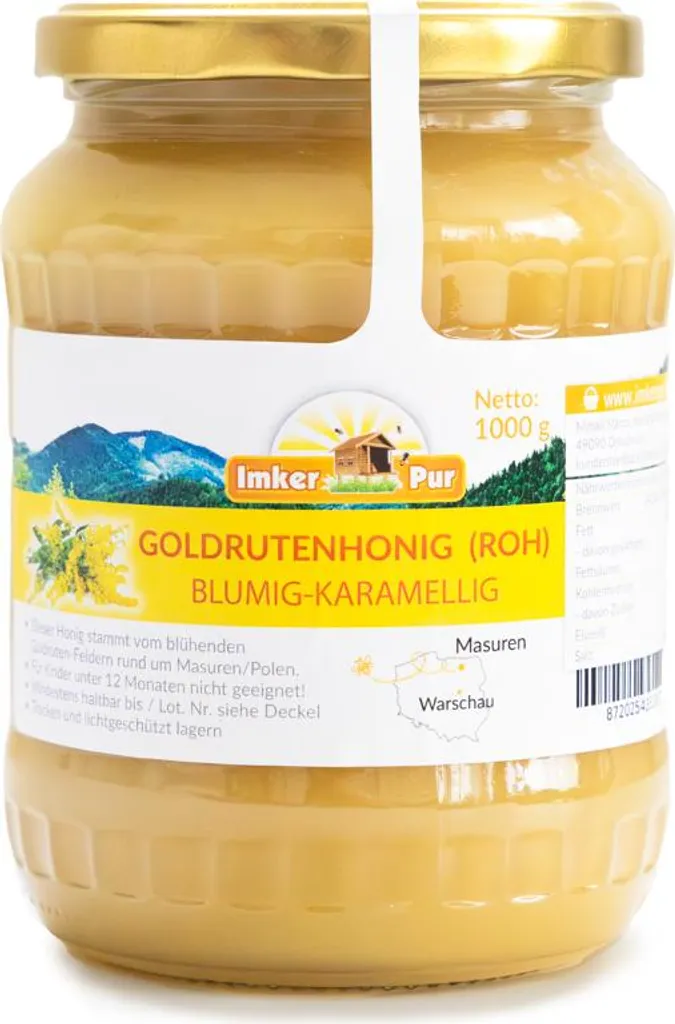 ImkerPur Goldenrod honey (raw), 1 kg 1000g