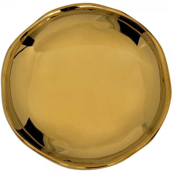 Good Morning Plate Gold Stoneware Urban Nature Culture