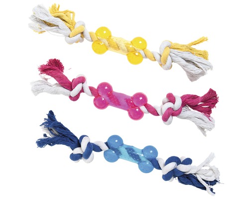 Karlie good4fun bone with rope 9 cm random color selection