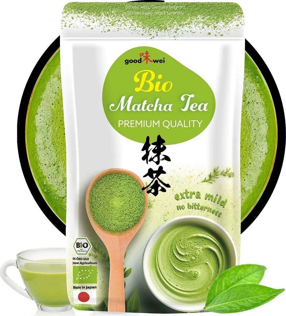 Goodwei Matcha Tea Powder | 100g Japanese Green Tea Premium Grade | 100% Organic 100g