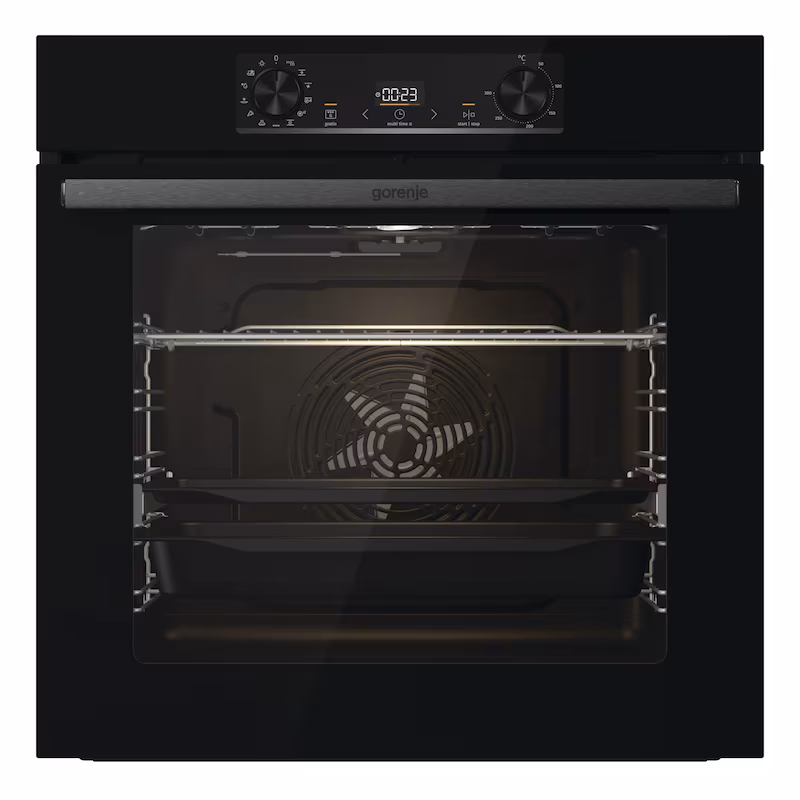 Gorenje BOS 6737 E13BG Electric Built-in Oven with Steam Function, Black, Energy Efficiency Class A, Hot Air, ExtraSteam, 77 l, Gentle Close, Single Partial Extension, 738415