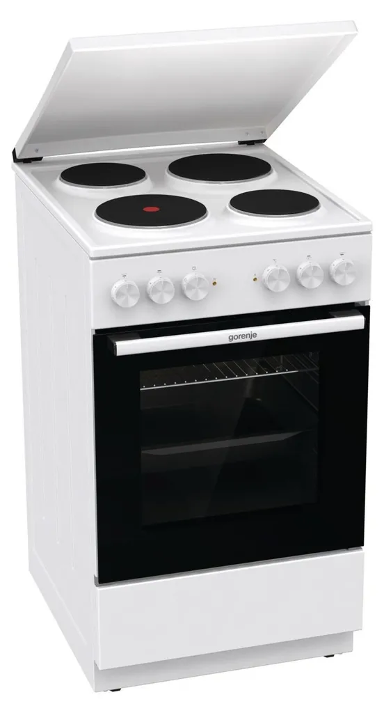 Gorenje GE5A23WH freestanding cooker, 50 cm wide, white, electric cooker with cast iron hob 743079