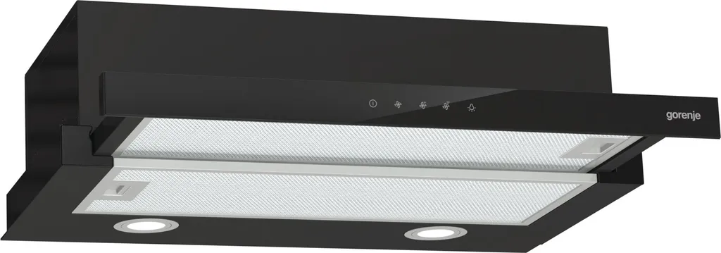 Gorenje TH 64E4BG Built-in hood, flat screen hood, ducted and recirculating, black