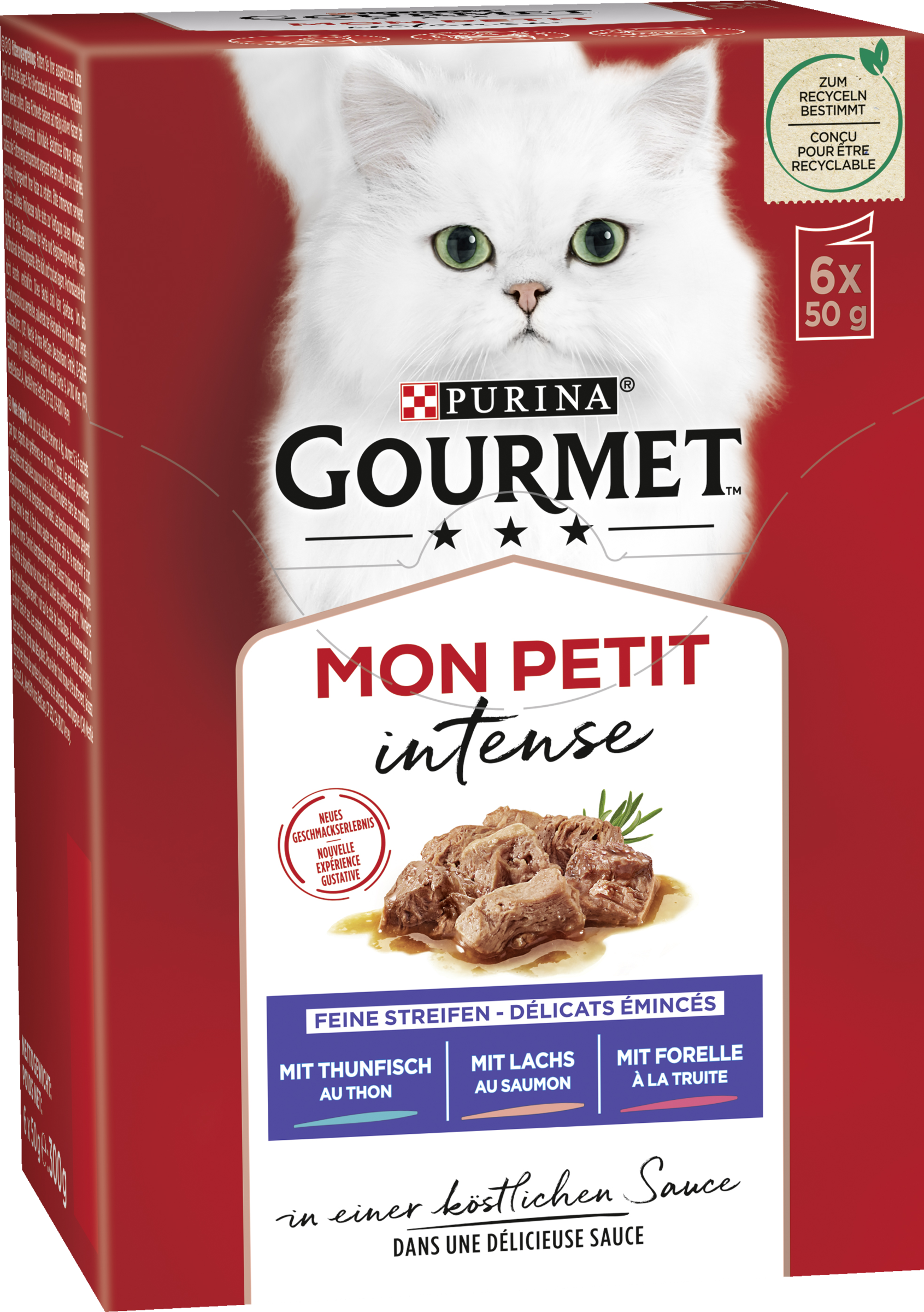 Purina Gourmet Mon Petit Intense fine stripes in a delicious sauce