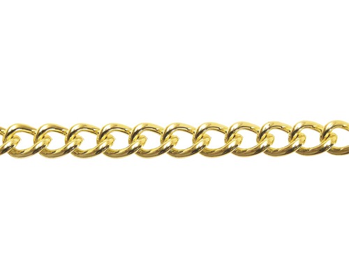 Gourmet chain Pösamo Ø 1.5 brass-plated steel, sold by the meter
