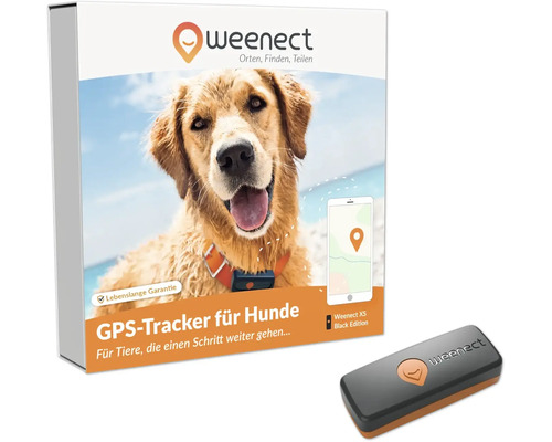 Hornbach GPS tracker weenect for dogs 28 g, 6 x 2.4 x 1.5 cm, black