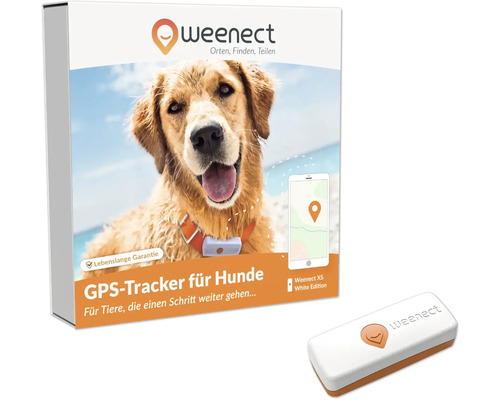 Hornbach GPS tracker weenect for dogs 28 g, 6 x 2.4 x 1.5 cm, white