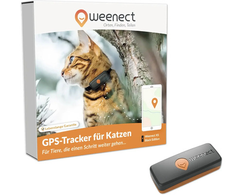 Hornbach GPS tracker weenect for cats 28 g, 6 x 2.4 x 1.5 cm, black